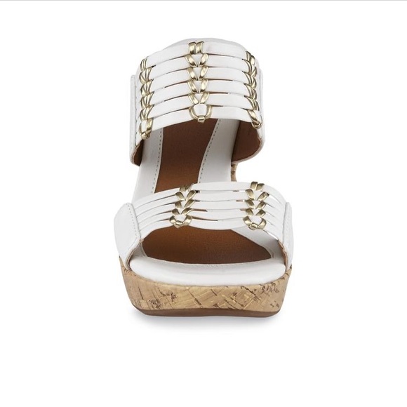 Jaclyn Smith White Tana Dress Sandal SZ 9 - Picture 3 of 5